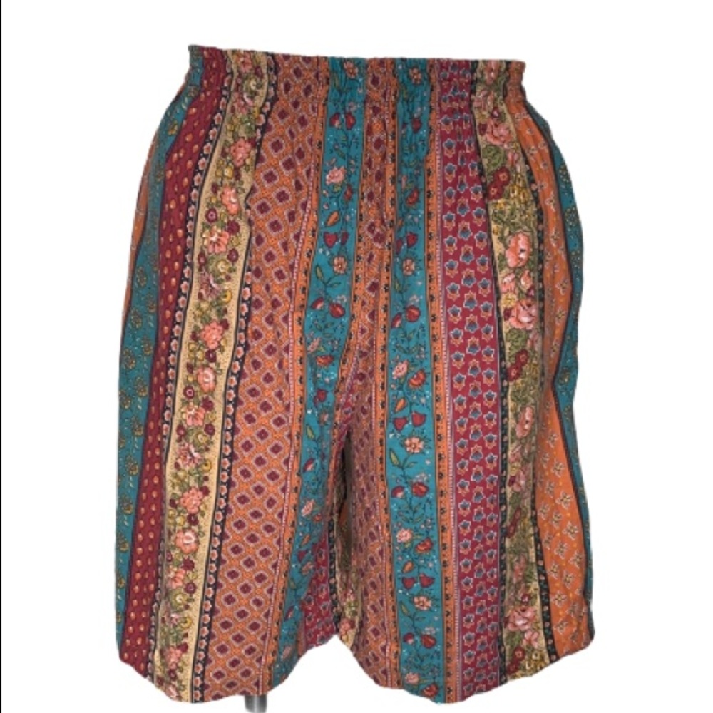 Floral High Waist Women's Shorts